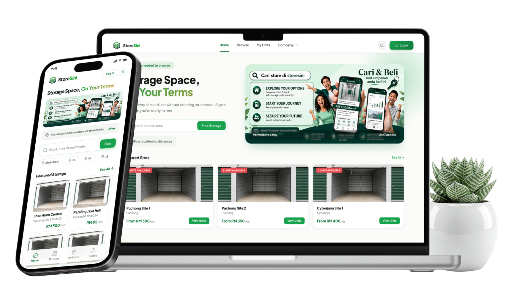 StoreSini App Mockup
